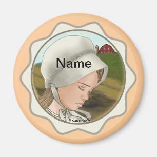 アミッシュ・ガール・ボンネット マグネット