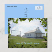 アミッシュ・スクールハウス。追加文字。 ポストカード (正面/裏面)
