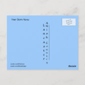 アミッシュ・スクールハウス。追加文字。 ポストカード (裏面)