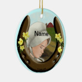 アミッシュ・ホースシュー・ガール セラミックオーナメント (右)