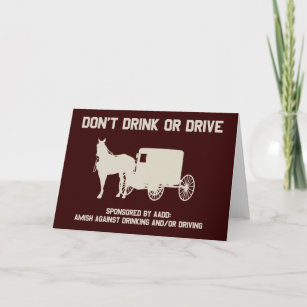 アミッシュ – 酒も飲まず運転もしない カード