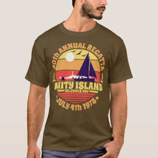 アミティアイランド第50回レガッタ1975年7月4日エル Tシャツ