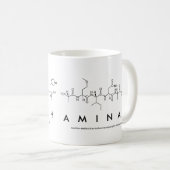 アミナーペプチド名mug コーヒーマグカップ (正面右)