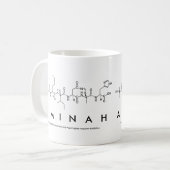 アミナーペプチド名mug コーヒーマグカップ (正面左)