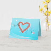 アミノ酸で綴った「愛」 - オーダーメイドテキスト付き カード (黄色い花)