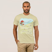 アミノ酸で綴ったAVA、キノコデザイン トライブレンドＴシャツ (正面フル)