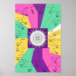 アミノ酸の遺伝的コドン・チャート・ホイール ポスター