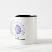アミノ酸(遺伝コードDNA)のためにコードされる ツートーンマグカップ (正面左)