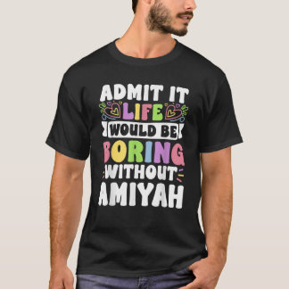 アミヤパーソナライズされた名おもしろいことわざ名F Tシャツ