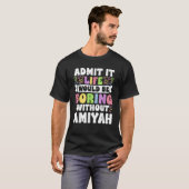 アミヤパーソナライズされた名おもしろいことわざ名F Tシャツ (正面フル)
