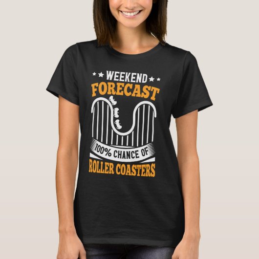 アミューズメントパークおもしろいローラーコースターヴィンテージテーマ Tシャツ (正面)