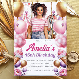 アミューズメントパークアフリカンアメリカン誕生日 招待状