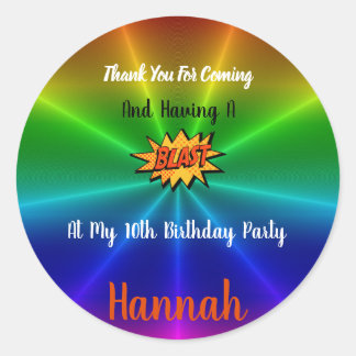 アミューズメントパークサンキューステッカー ラウンドシール