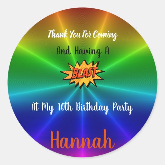 アミューズメントパークサンキューステッカー ラウンドシール (正面)