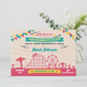 アミューズメントパークファンフェアカーニバル誕生日招待状 招待状 (スタンド正面)