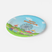 アミューズメントパークファンフェアチルドバースデーパーティー ペーパープレート (アングル)