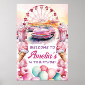 アミューズメントパーク誕生日ウェルカムサイン ポスター (正面)