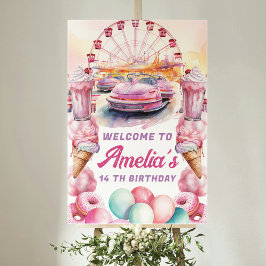 アミューズメントパーク誕生日ウェルカムサイン ポスター