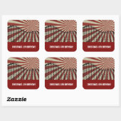 アミューズメントパーク誕生日パーティステッカー スクエアシール (シート)