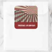 アミューズメントパーク誕生日パーティステッカー スクエアシール (バッグ)