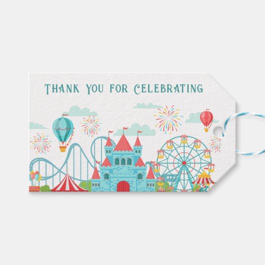 アミューズメントパーク誕生日 ギフトタグ (正面(横))