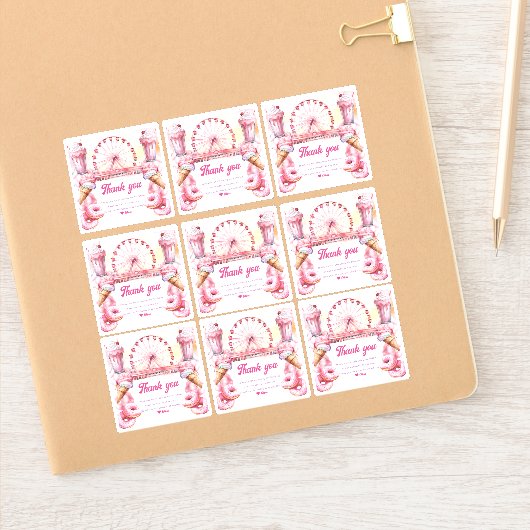 アミューズメントパーク誕生日 シール (ノートブック)