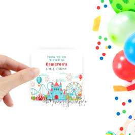 アミューズメントパーク誕生日 スクエアシール