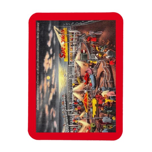 アミューズメント、シーサイドハイツ、ニュージャージーヴィンテージ マグネット (縦)