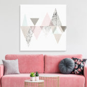 アミューズII |幾何学的モダン キャンバスプリント (インサイチュ (リビング))