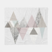 アミューズII |幾何学的モダン フリースブランケット (正面(横))