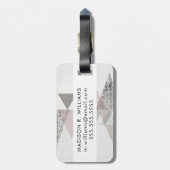 アミューズII |幾何学的モダン ラゲッジタグ (裏面縦)