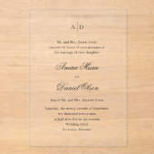 アミラエレガントな結婚式 アクリル招待状 (正面)