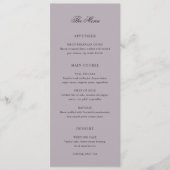 アミラダスティー薄紫エレガントウェディング メニュー (正面)