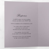 アミラダスティー薄紫エレガントウェディング 三つ折り招待状 (内部最初)