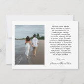 アミラホワイトエレガントな結婚式 サンキューカード (裏面)