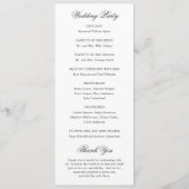 アミラホワイトエレガントな結婚式 プログラム (裏面)