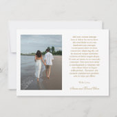 アミラ金ゴールドエレガントな結婚式 サンキューカード (裏面)