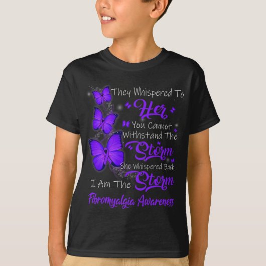 アムザストーム線維筋痛認識度 Tシャツ (正面)