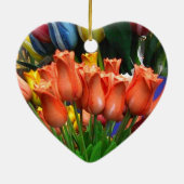 アムステルダムからの木のチューリップ セラミックオーナメント (裏面)