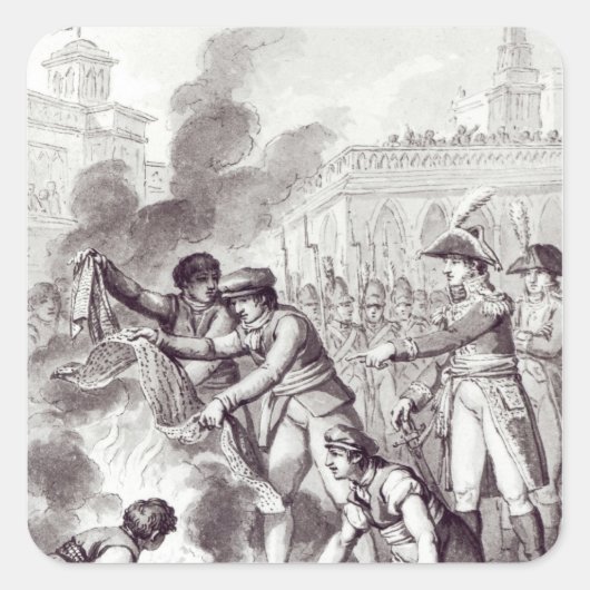 アムステルダムで焼けたイギリス製品 スクエアシール (正面)