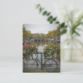 アムステルダムで自転車に乗りたい-はがき カード (スタンド正面)