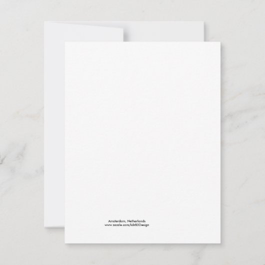 アムステルダムで自転車に乗りたい-はがき カード (裏面)