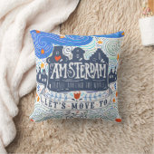 アムステルダムに動こう クッション (ブランケット)