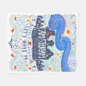 アムステルダムに動こう フリースブランケット (正面(横))