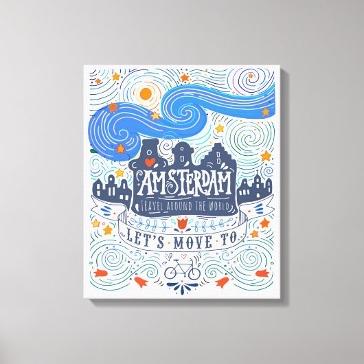 アムステルダムに移ろう キャンバスプリント (正面)