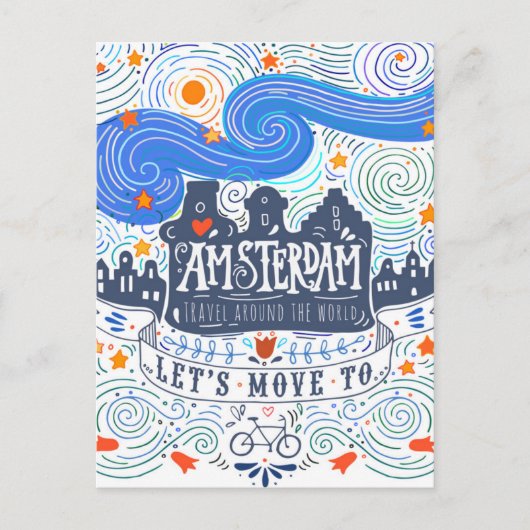 アムステルダムに移ろう ポストカード (正面)