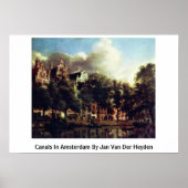 アムステルダムのカナルズバイヤンヴァンデルヘイデン ポスター (正面)