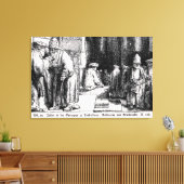 アムステルダムのシナゴーグのユダヤ人 キャンバスプリント (インサイチュ (リビング))