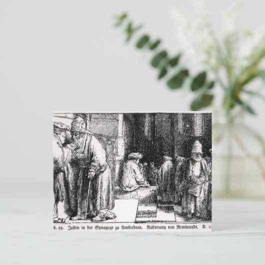 アムステルダムのシナゴーグのユダヤ人 ポストカード (スタンド正面)