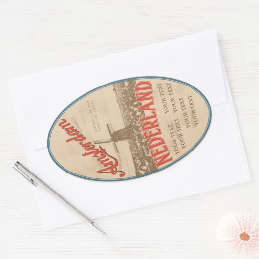 アムステルダムのシール 楕円形シール (封筒)